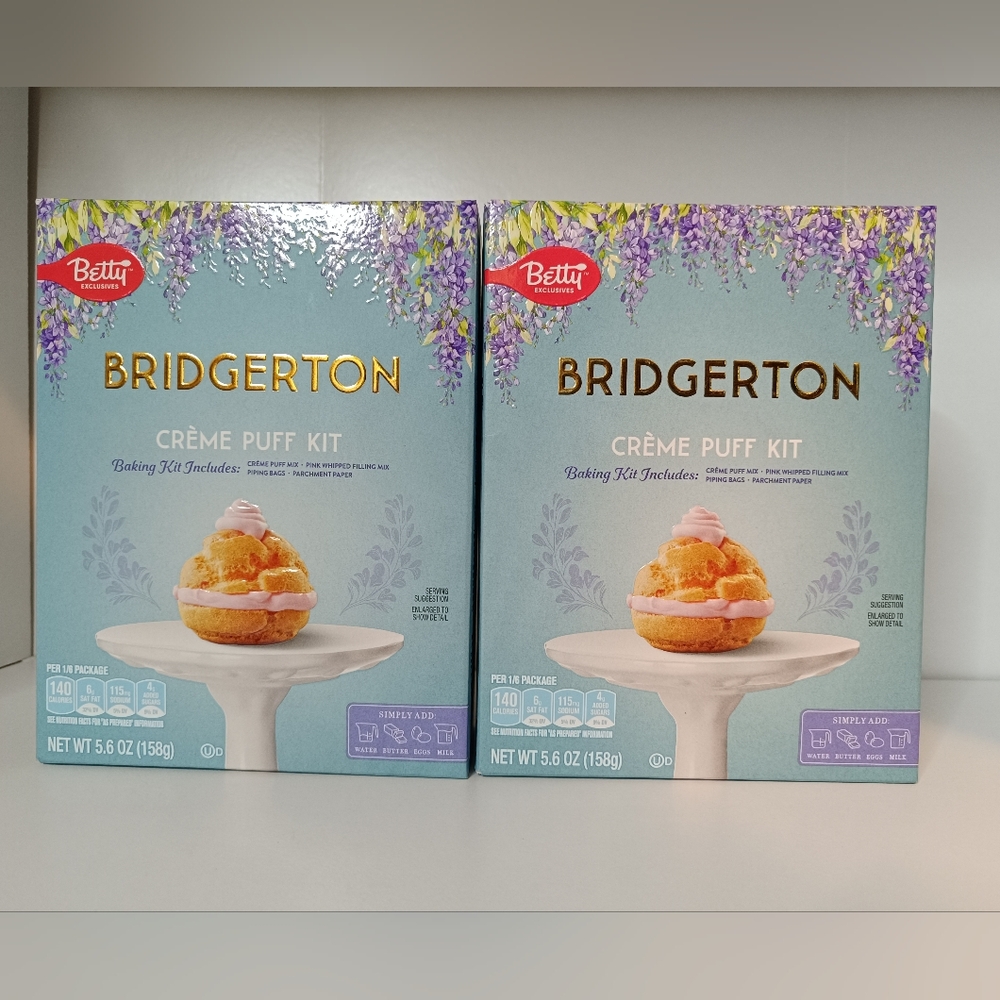 2 Boxes Betty Crocker Bridgerton Baking Kits Creme Puff NEW Coquette Bake Cottag